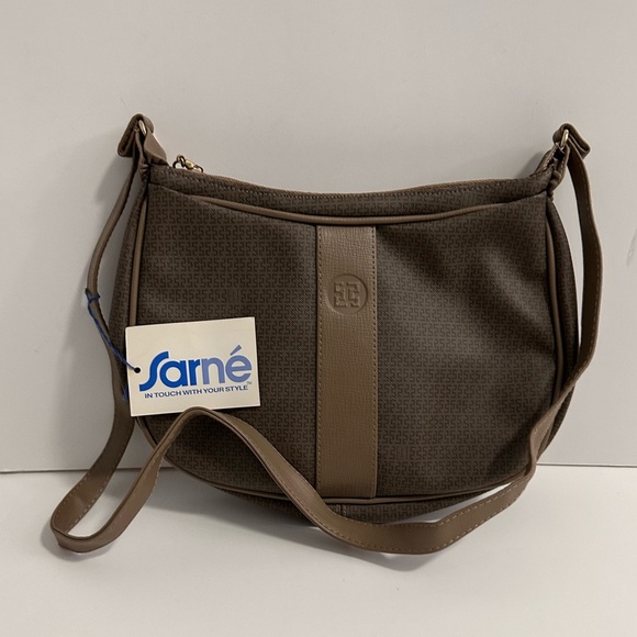✨ Sarne Vegan Purse – Tan/Taupe Faux Leather, Vintage (NWT) ✨ - Picture 1 of 14